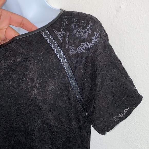 NWOT Lauren Ralph Lauren Lace Leather Trim - Picture 3 of 11